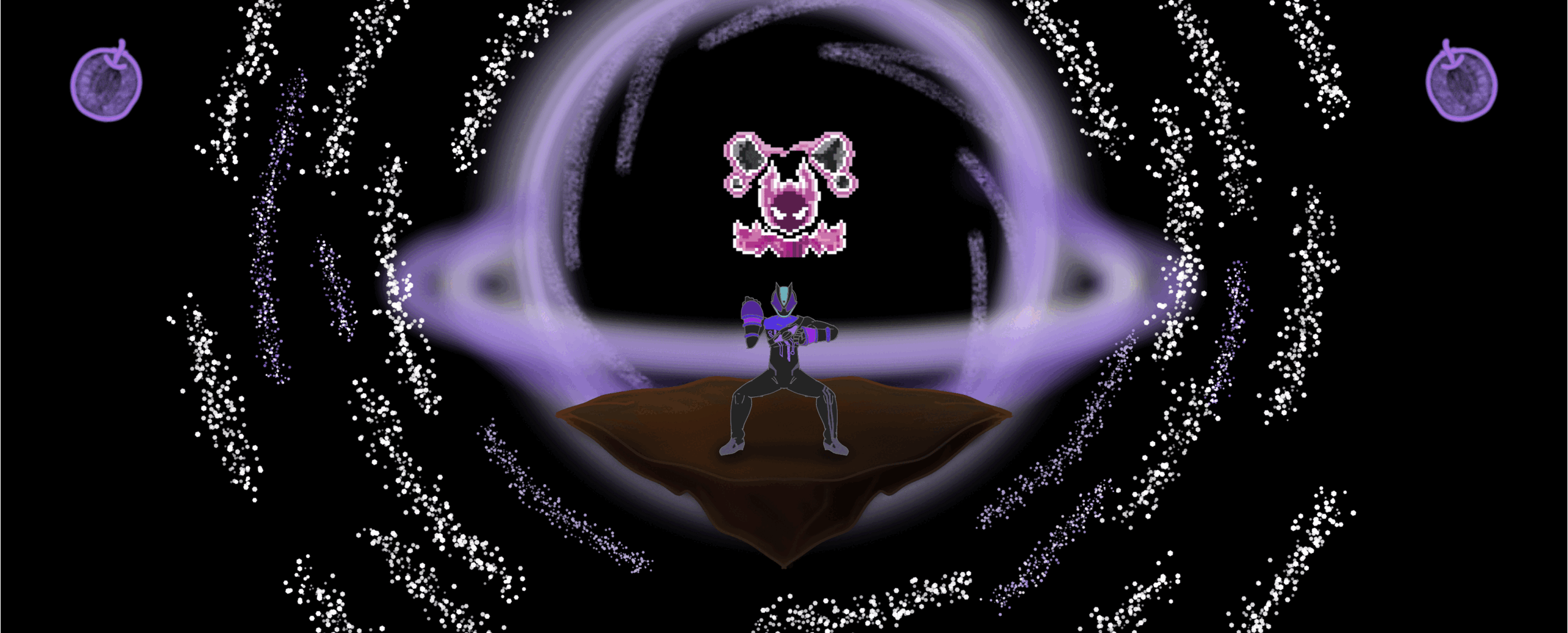 A simple 4 frame gif I made, based on the Kamen Rider Zeztz Capsem, Gravity